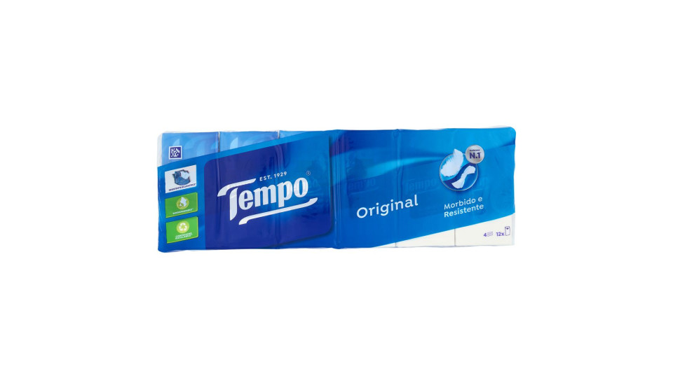 Tempo Original Fazzoletti 4 veli 12 pz