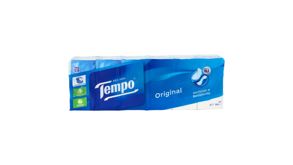 Tempo Original Fazzoletti 4 veli 12 pz