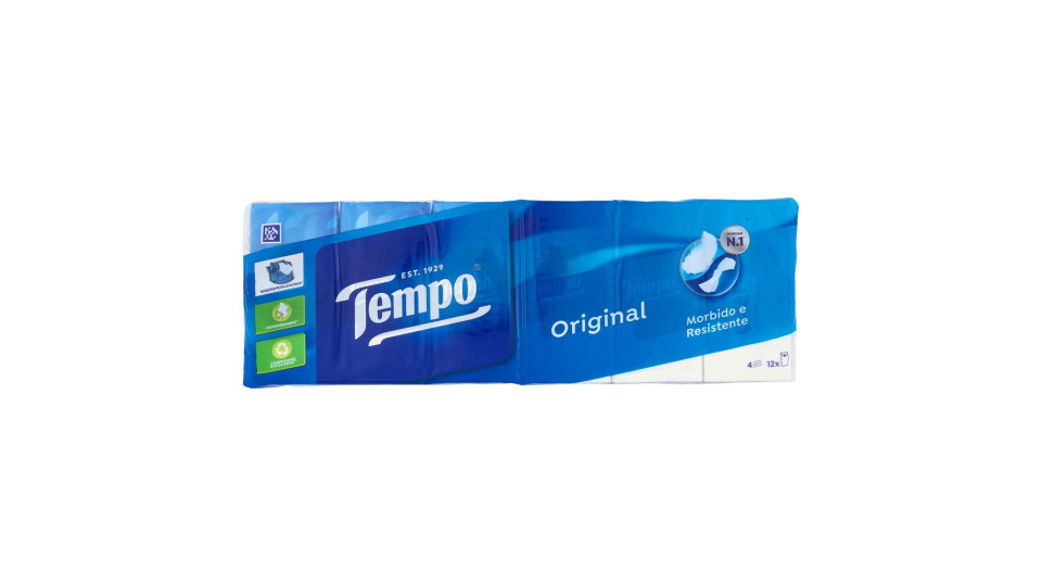 Tempo Original Fazzoletti 4 veli 12 pz
