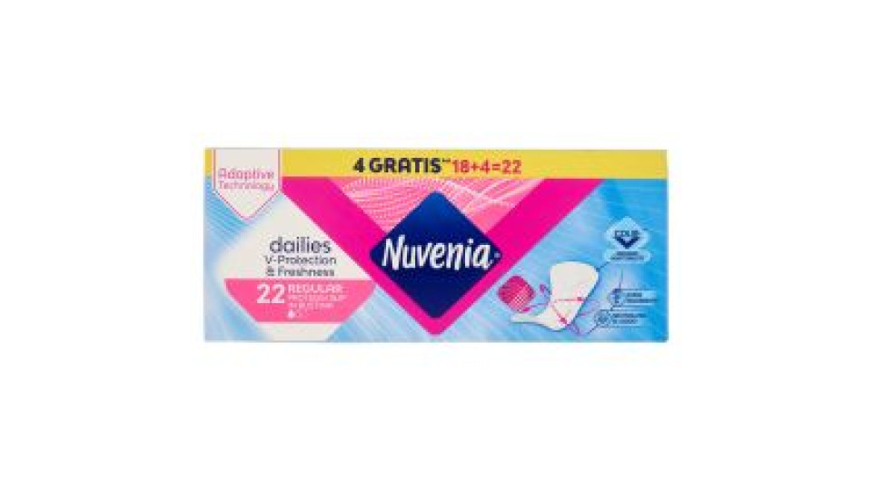 Nuvenia dailies V-Protection & Freshness Regular Proteggi Slip in Bustina 22 pz