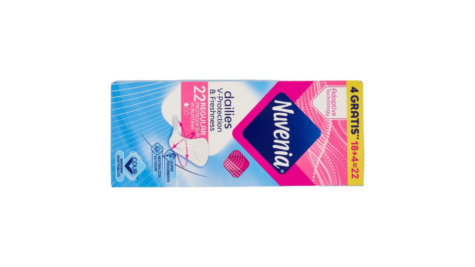 Nuvenia dailies V-Protection & Freshness Regular Proteggi Slip in Bustina 22 pz