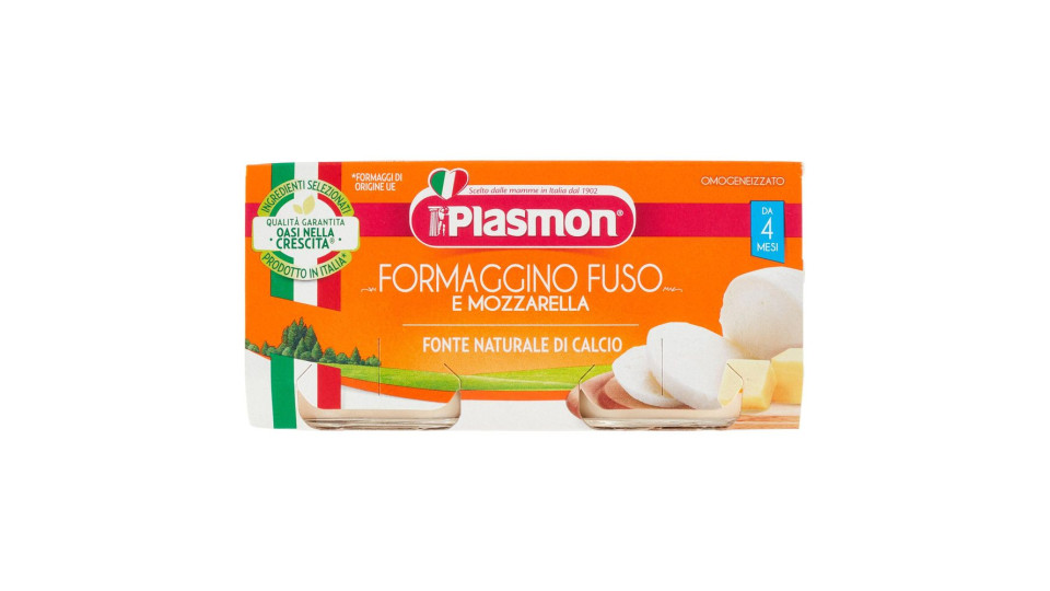 Plasmon Formaggino Fuso e Mozzarella Omogeneizzato 2 x 80 g