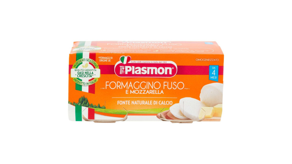 Plasmon Formaggino Fuso e Mozzarella Omogeneizzato 2 x 80 g
