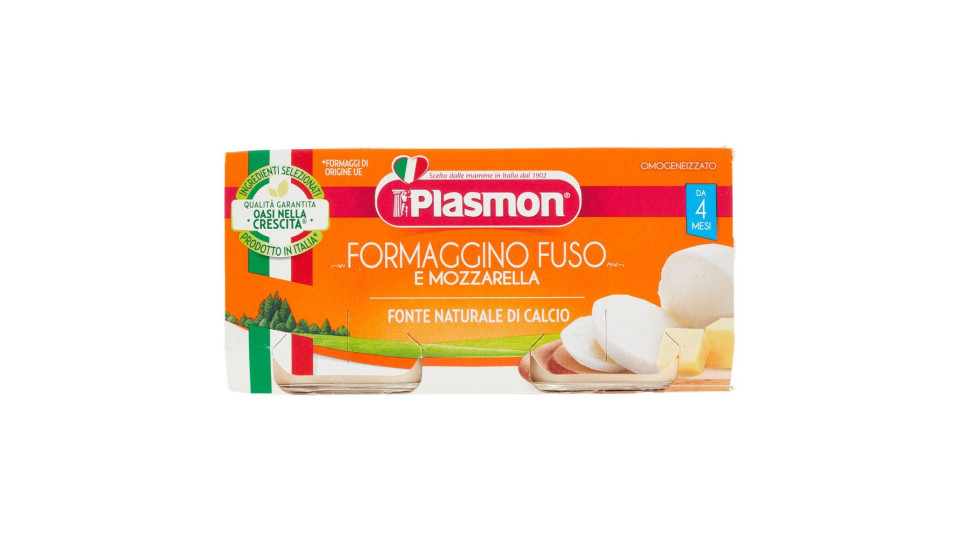 Plasmon Formaggino Fuso e Mozzarella Omogeneizzato 2 x 80 g
