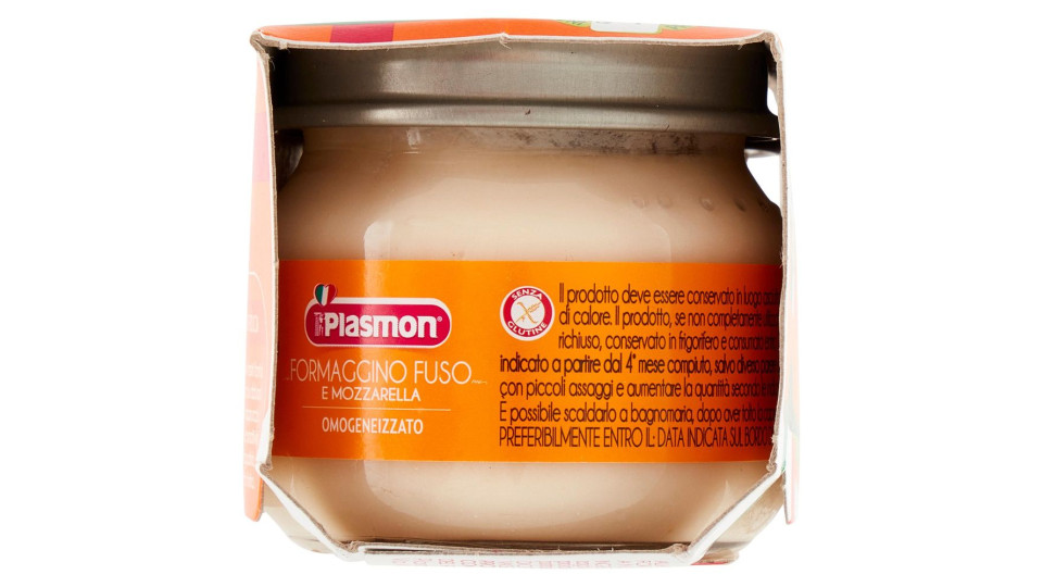 Plasmon Formaggino Fuso e Mozzarella Omogeneizzato 2 x 80 g