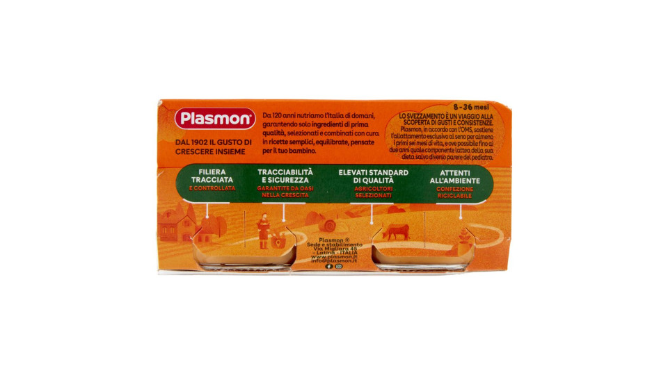 Plasmon Omogeneizzato Fagioli con carote 2 x 80 g