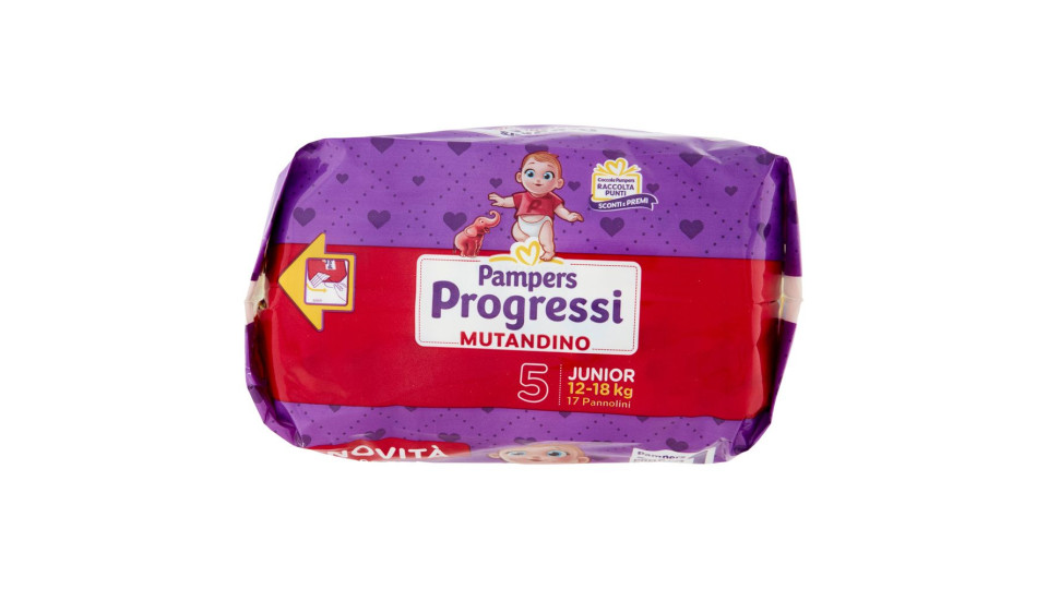 Pampers Progressi Mutandino Junior 17 + 17 pz