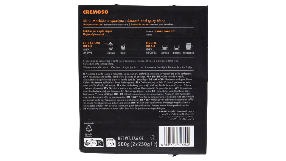 Pellini Vellutato Macinato Espresso 2 x 250 g