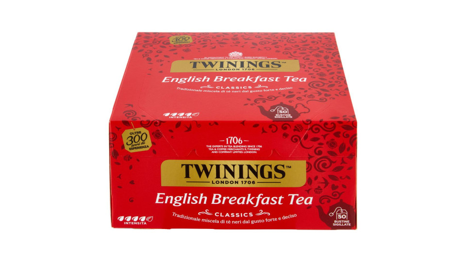 Twinings English Breakfast Tea Tè Nero 50 filtri The 100 g