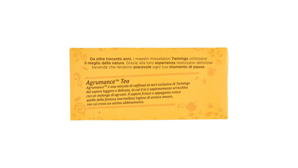 Twinings Agrumance Tea Tè Nero al profumo di agrumi 25 filtri The 50 g