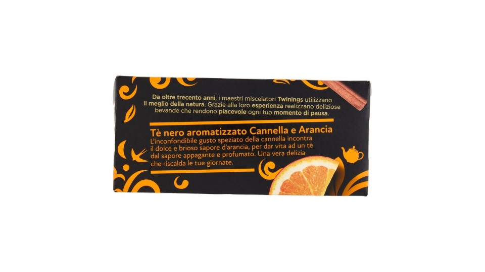 Twinings Cannella e Arancia Tè Nero aromatizzato 25 filtri The 50 g