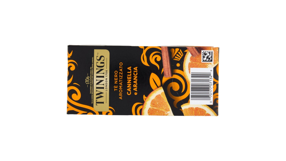 Twinings Cannella e Arancia Tè Nero aromatizzato 25 filtri The 50 g