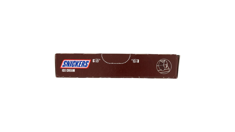 Snickers Barretta Gelato con cioccolato, caramello e arachidi tostate, Multipack da 4 x 45.6 g