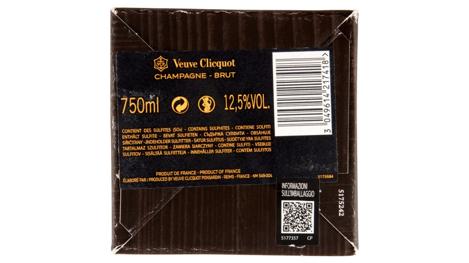 Veuve Clicquot Champagne Brut Vintage 2015 Astuccio 750ml