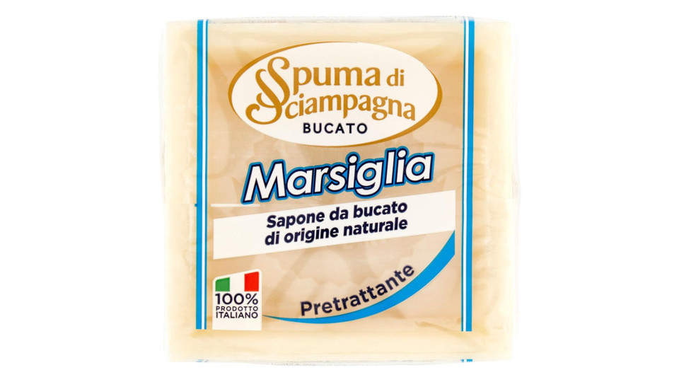 Spuma di Sciampagna Bucato Marsiglia Sapone da bucato di origine naturale 250 g