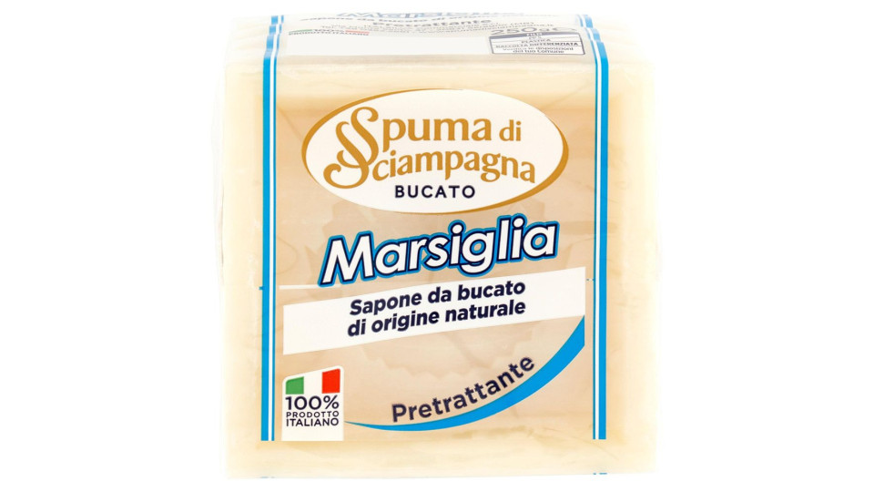 Spuma di Sciampagna Bucato Marsiglia Sapone da bucato di origine naturale 250 g