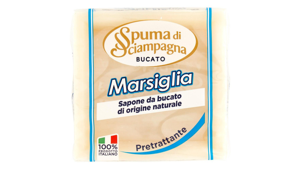 Spuma di Sciampagna Bucato Marsiglia Sapone da bucato di origine naturale 250 g