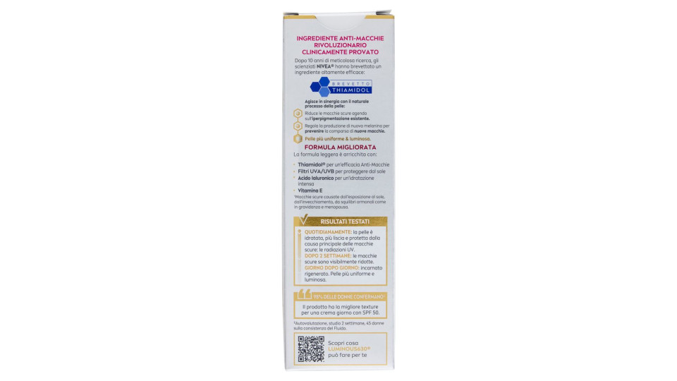 Nivea Luminous630 Anti-Macchie Fluido UV Quotidiano SPF 50 40 ml