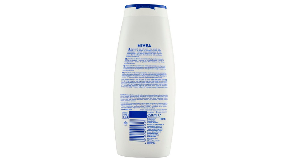Nivea Creme Soft Caring Foam Bath 650 ml