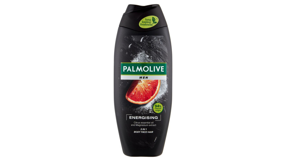 Palmolive bagnoschiuma Men Energising 3 in 1 con oli essenziali 500 ml