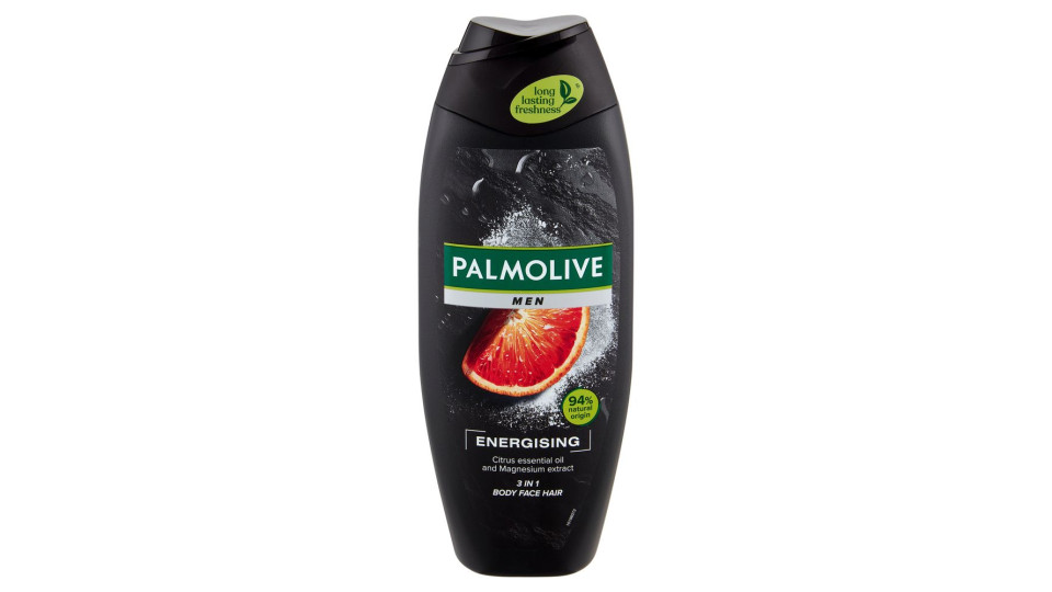 Palmolive bagnoschiuma Men Energising 3 in 1 con oli essenziali 500 ml