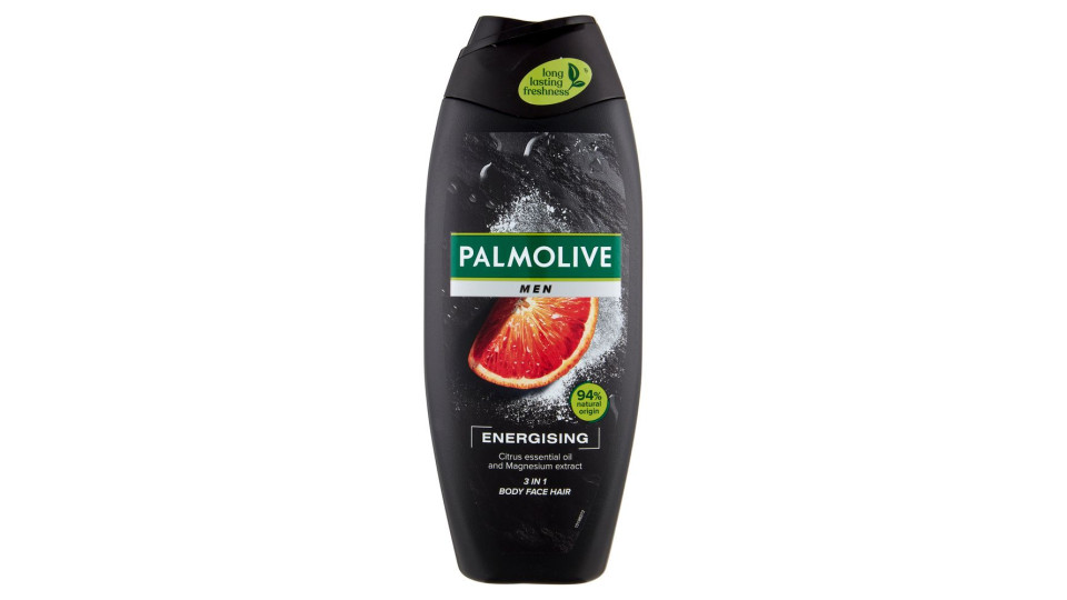 Palmolive bagnoschiuma Men Energising 3 in 1 con oli essenziali 500 ml