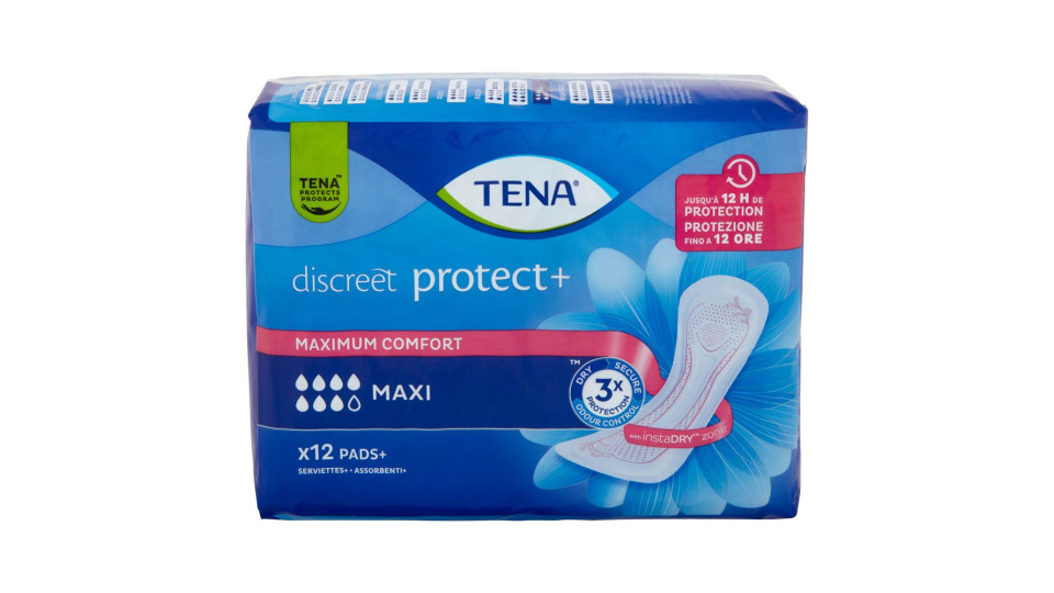 Tena discreet protect+ Maxi Assorbenti 12 pz