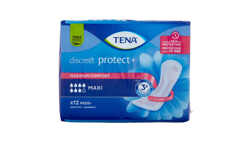 Tena discreet protect+ Maxi Assorbenti 12 pz
