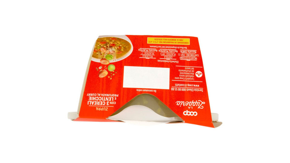 Zuppa Con 3 Cereali E Lenticchie, Profumata Al Curry 620 G