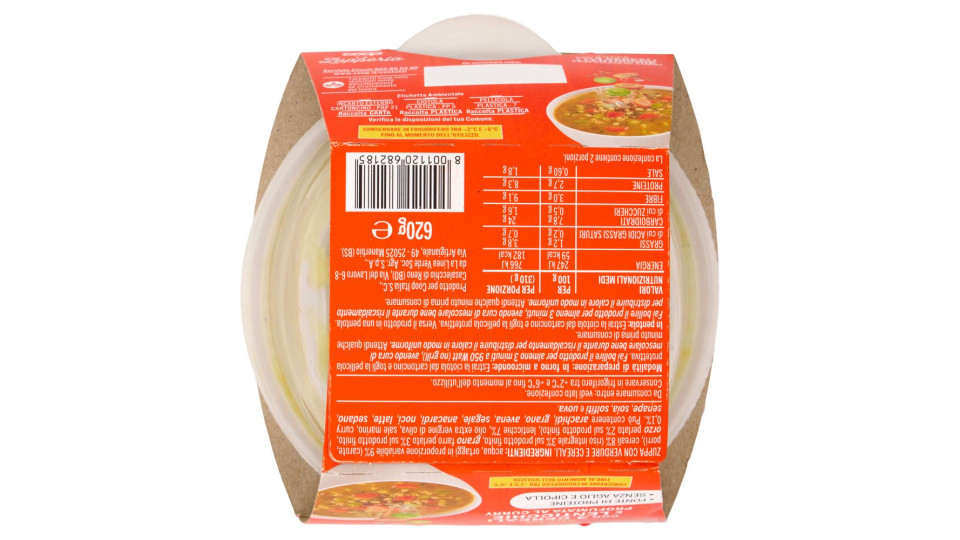 Zuppa Con 3 Cereali E Lenticchie, Profumata Al Curry 620 G