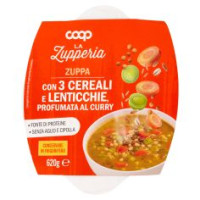 Zuppa Con 3 Cereali E Lenticchie, Profumata Al Curry 620 G