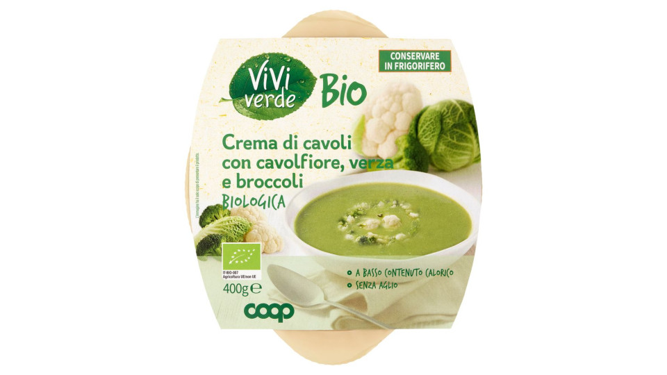 Crema Di Cavoli Con Cavolfiore, Verza E Broccoli Biologica 400 G