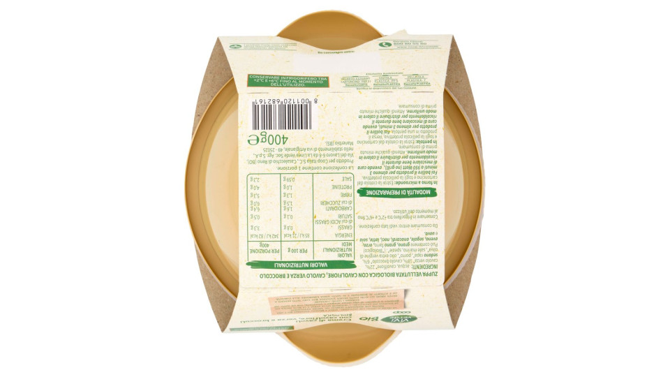 Crema Di Cavoli Con Cavolfiore, Verza E Broccoli Biologica 400 G
