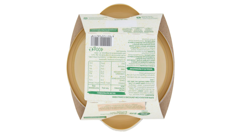 Zuppa Con Lenticchie E Cavolo Nero Biologico 400 G