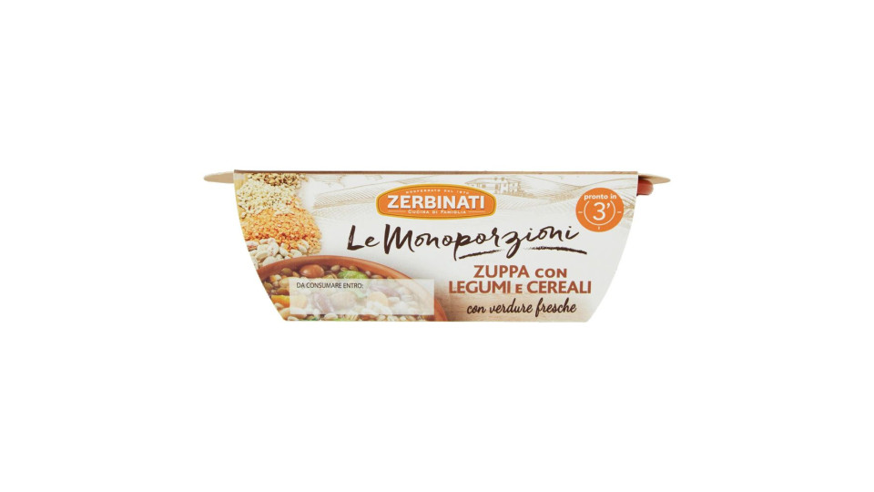 Zerbinati Le Monoporzioni Zuppa Con Legumi E Cereali 310 G