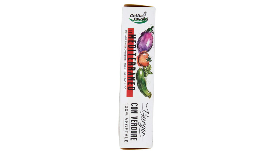 Cottin Tavola 100% Vegetale Burger Con Verdure Il Mediterraneo 2 X 100 G