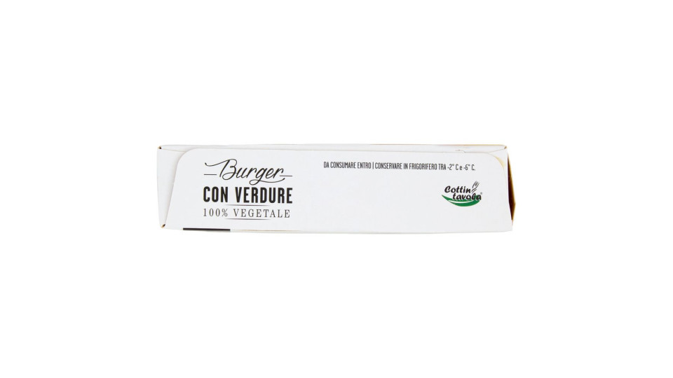 Cottin Tavola 100% Vegetale Burger Con Verdure Il Delicato 2 X 100 G