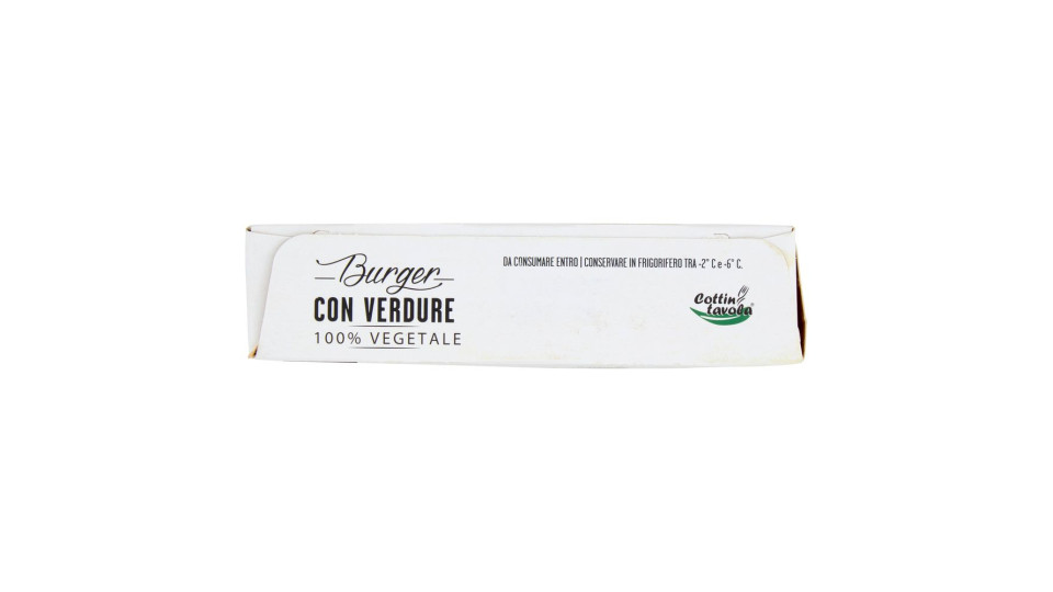 Cottin Tavola 100% Vegetale Burger Con Verdure Il Super 2 X 100 G