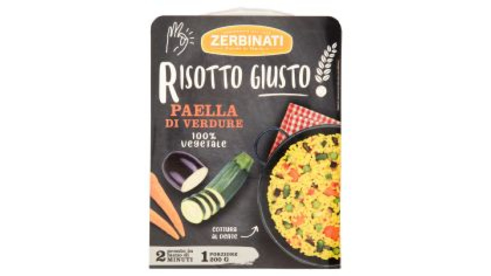 Zerbinati Risotto Giusto! Paella Di Verdure 200 G