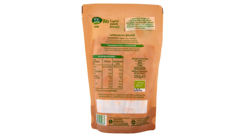 Lupini Salati Biologici 250 G