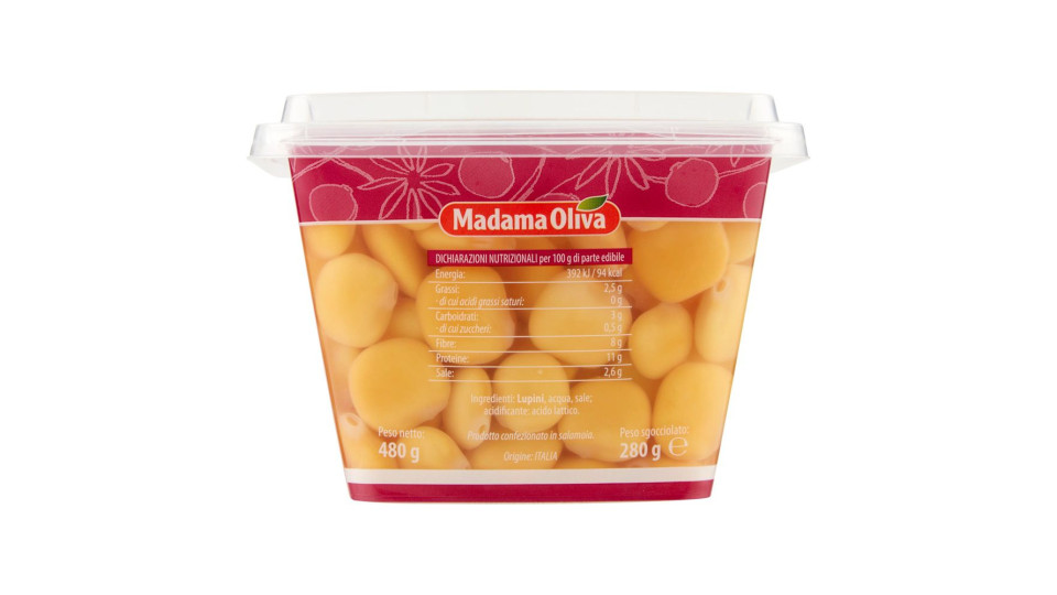 Madama Oliva Il Frutto D'italia Lupini 480 G