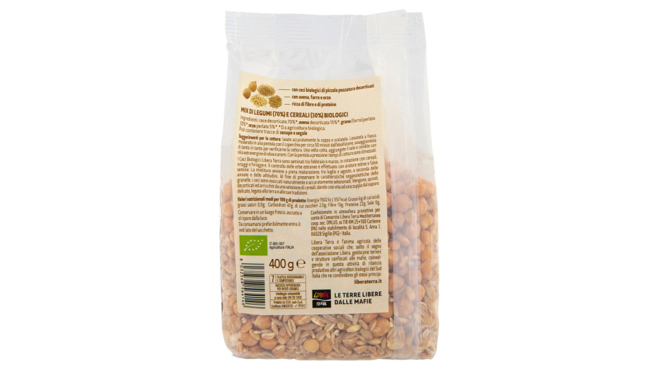 Libera Terra Il Giusto Gusto Dei Legumi Zuppa Di Ceci Ai Cereali Biologica 400 G