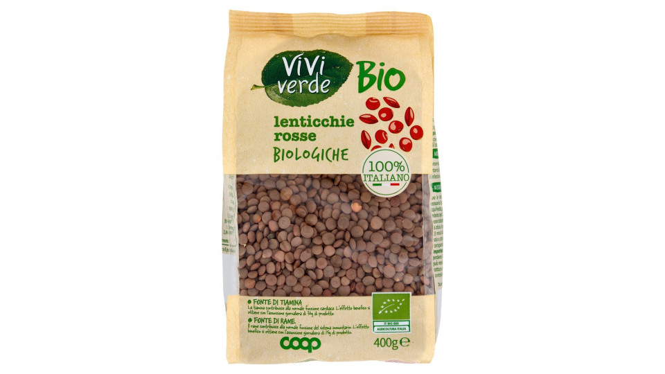 Lenticchie Rosse Biologiche 400 G