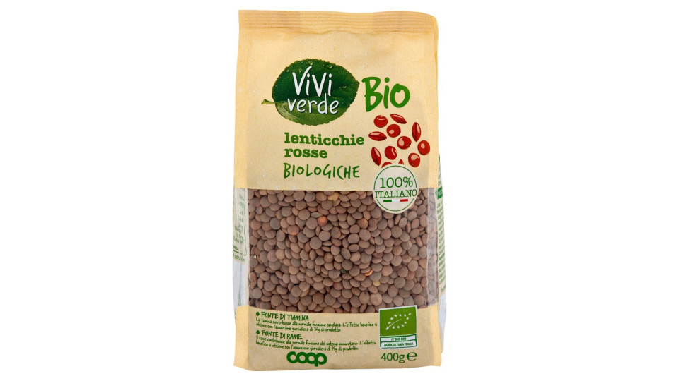 Lenticchie Rosse Biologiche 400 G