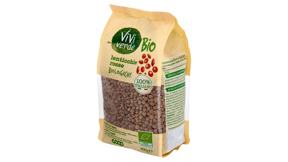 Lenticchie Rosse Biologiche 400 G