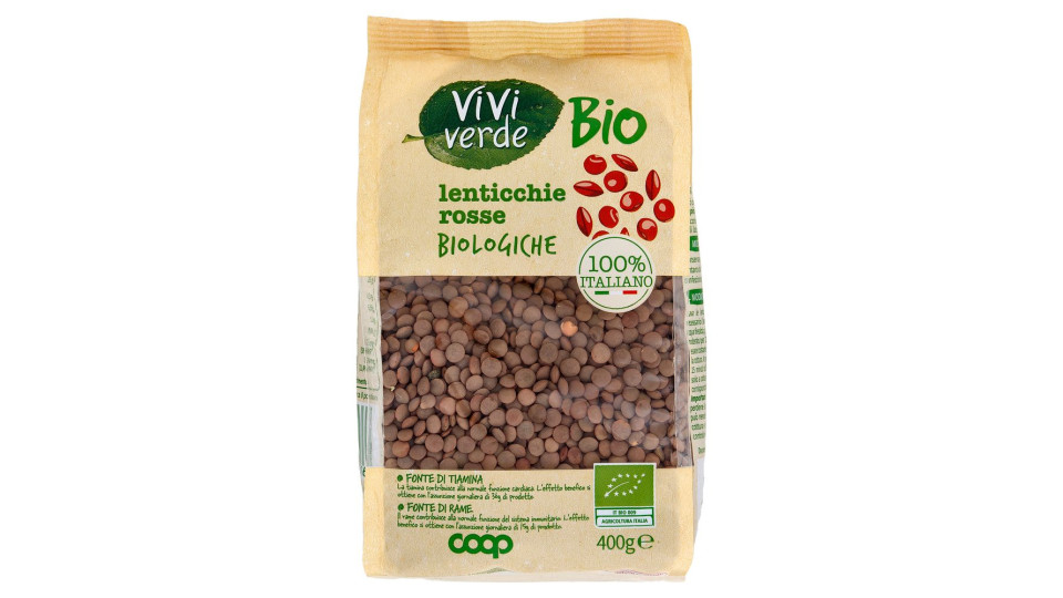 Lenticchie Rosse Biologiche 400 G