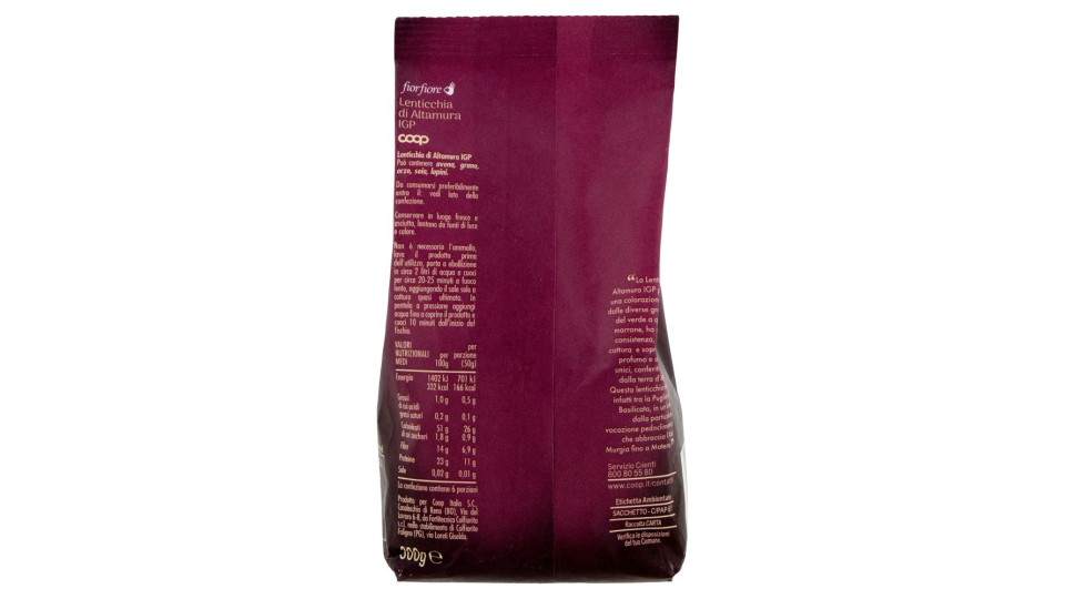 Lenticchia Di Altamura Igp 300 G