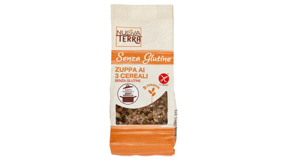 Nuova Terra Senza Glutine Zuppa Ai 3 Cereali Senza Glutine 200 G