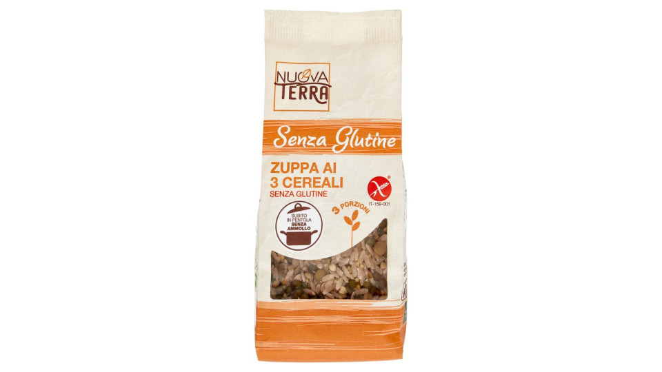 Nuova Terra Senza Glutine Zuppa Ai 3 Cereali Senza Glutine 200 G