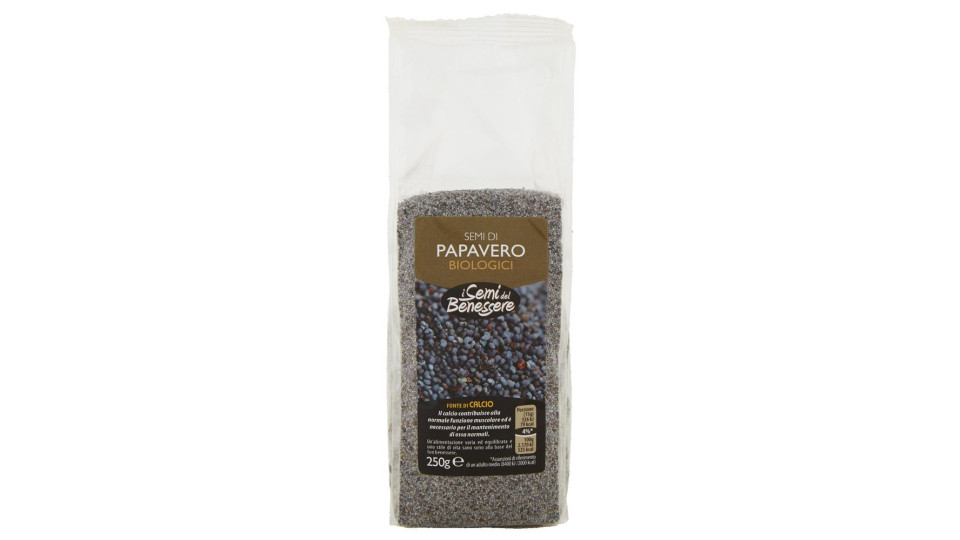 I Semi Del Benessere Semi Di Papavero Biologici 250 G